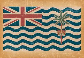 Britannique de l'océan Indien Territoire grunge Drapeau vecteur