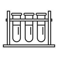 icône de support de test sanguin, style de contour vecteur