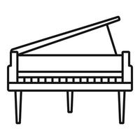 icône de piano à queue, style de contour vecteur