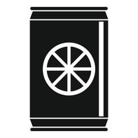 icône de soda orange sain, style simple vecteur