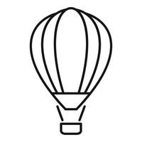 icône de ballon à air rétro, style de contour vecteur