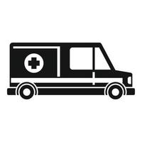 icône d'ambulance urgente, style simple vecteur