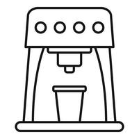 icône de machine à café latte, style de contour vecteur