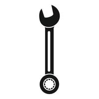 icône de clé à molette, style simple vecteur