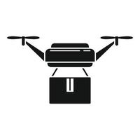 icône de livraison de drone de colis, style simple vecteur