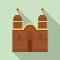 icône de l'église du pérou, style plat vecteur