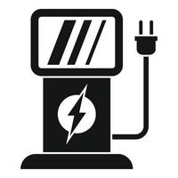icône de station de charge d'énergie, style simple vecteur