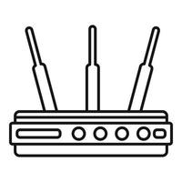 icône de routeur réseau, style de contour vecteur