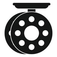 icône de moulinet de pêche rétro, style simple vecteur