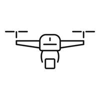 icône de relocalisation de drone, style de contour vecteur
