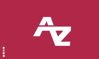 alphabet lettres initiales monogramme logo az, za, a et z vecteur