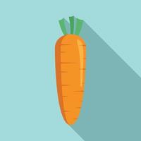 icône de carotte bio, style plat vecteur