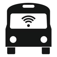 icône wifi de bus de la gare de la ville, style simple vecteur