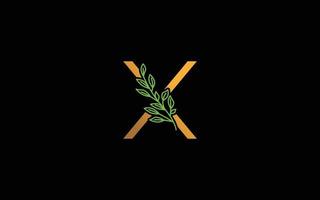 x logo vecteur floral pour la société d'identité. illustration vectorielle de lettre initiale nature modèle pour votre marque.