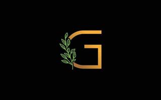 g logo vecteur floral pour la société d'identité. illustration vectorielle de lettre initiale nature modèle pour votre marque.