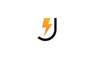 j logo vecteur d'énergie pour la société d'identité. illustration vectorielle de lettre initiale volt modèle pour votre marque.