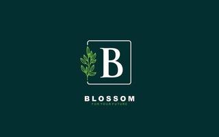b logo vecteur floral pour la société d'identité. illustration vectorielle de lettre initiale nature modèle pour votre marque.