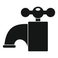 icône de robinet d'eau intérieur, style simple vecteur