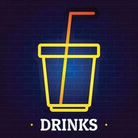 logo de l'enseigne de boissons, style plat vecteur