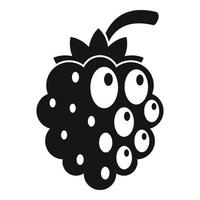 icône de mûre de fruits, style simple vecteur