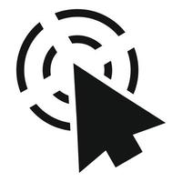 icône de l'application curseur, style noir simple vecteur