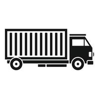 icône de camion cargo, style simple vecteur