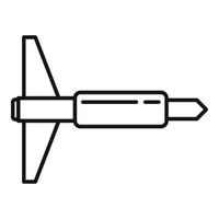 icône de destruction de missiles, style de contour vecteur