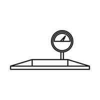 icône de balance de stationnement, style de contour vecteur