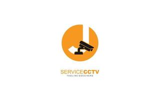 j logo cctv pour l'identité. illustration vectorielle de modèle de sécurité pour votre marque. vecteur