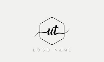 écriture manuscrite lettre ut logo pro fichier vectoriel