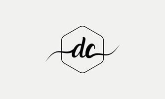 lettre manuscrite dc logo pro fichier vectoriel