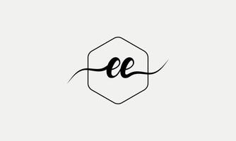 écriture manuscrite lettre ee logo pro fichier vectoriel