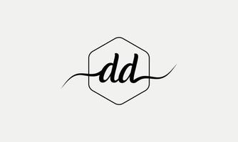 écriture manuscrite lettre dd logo pro fichier vectoriel