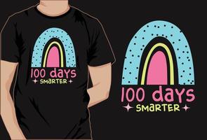 basic100 jours d'école vecteur de conception de t shirt coloré