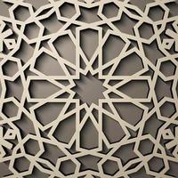 fond avec motif harmonieux 3d dans un style islamique. , ornement oriental géométrique arabe , motif persan . vecteur