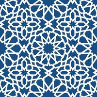 motif islamique bleu. motif géométrique arabe harmonieux, ornement oriental, ornement indien, motif persan, 3d. la texture sans fin peut être utilisée pour le fond d'écran, les motifs de remplissage, l'arrière-plan de la page Web. vecteur