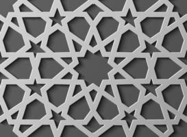 modèle islamique sans soudure 3d. élément de design arabe traditionnel. vecteur