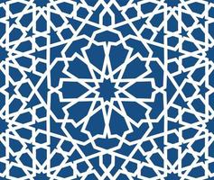 motif islamique bleu. motif géométrique arabe harmonieux, ornement oriental, ornement indien, motif persan, 3d. la texture sans fin peut être utilisée pour le fond d'écran, les motifs de remplissage, l'arrière-plan de la page Web. vecteur