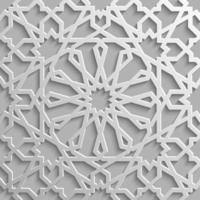 modèle islamique sans soudure 3d. élément de design arabe traditionnel. vecteur