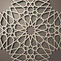 fond avec motif harmonieux 3d dans un style islamique. , ornement oriental géométrique arabe , motif persan . vecteur