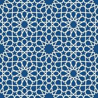 motif islamique bleu. motif géométrique arabe harmonieux, ornement oriental, ornement indien, motif persan, 3d. la texture sans fin peut être utilisée pour le fond d'écran, les motifs de remplissage, l'arrière-plan de la page Web. vecteur