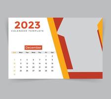 modèle de calendrier de bureau pour le nouvel an 2023 vecteur