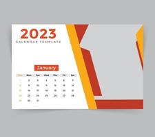 modèle de calendrier de bureau pour le nouvel an 2023 vecteur