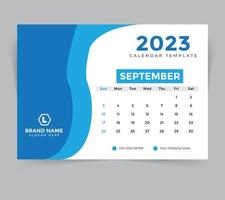 modèle de calendrier de bureau pour le nouvel an 2023 vecteur