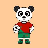 illustration vectorielle du personnage animal portant un maillot de football à la coupe du monde vecteur