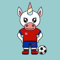 illustration vectorielle du personnage animal portant un maillot de football à la coupe du monde vecteur