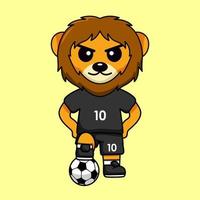 illustration vectorielle du personnage animal portant un maillot de football à la coupe du monde vecteur