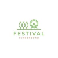 festival équitable avec vecteur de conception de logo de parc