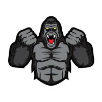 illustration de gorille en colère vecteur