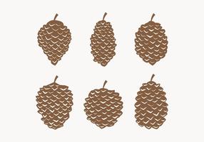 Collection Vector Pine Cones